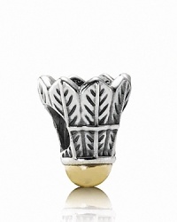 PANDORA's sterling silver and 14K gold badminton birdie charm is exudes a sporty sensibility.