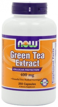 Now Foods Green Tea Extract 400 mg, 250 Gelatin Capsules (60% Polyphenols, 40% Catechins, 16mg Caffeine)