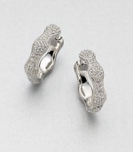 EXCLUSIVELY AT SAKS. A simply chic oval motif, encrusted in crystals for an unique piece. CrystalsRhodium-plated brassLength, about 1Hinged, post backImported 