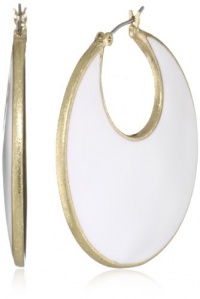 Kenneth Cole New York Modern Blanc White Resin Gypsy Hoop Earrings