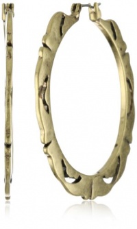 Lucky Brand Gypsy Soul Gold-Tone Thick Openwork Hoop Earrings