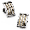 Konstantino Hammered Sterling with 18k Gold Rope Cufflinks