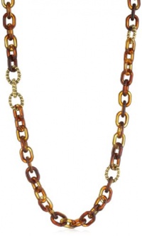 T Tahari Gold Tone Resin Link Necklace