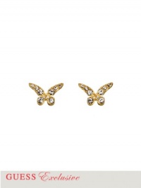 GUESS Gold-Tone Butterfly Post Earrings, GOLD