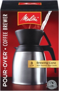 Melitta 8 Cup Pour-Over Coffee Brewer with Stainless Steel Carafe, 2.80 Pound