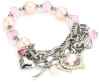 Betsey Johnson Holiday Boxed Crystal Heart Half Stretch Bracelet