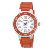 Casio Women's LTP1331-4AV Sport Orange Bezel and Matching Resin Strap Watch