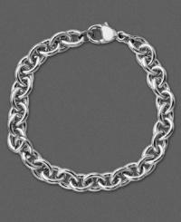 A stunning beginning to any charm collection, this flawless sterling silver bracelet links your fondest memories together. Approximate length: 7-3/8 inches.