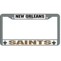 NFL New Orleans Saints Chrome Licensed Plate Frame