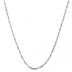 14 Karat White Gold 0.7-mm Singapore Chain (18 Inch)