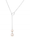 Simply elegant. This necklace from Majorica is crafted from sterling silver with organic man-made pearls (10/12 mm) adding a classic touch for the pendant. Approximate length: 20 inches. Approximate drop: 2-1/2 inches.