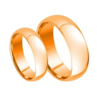 His & Her's 8mm/6mm Tungsten Carbide Shiny Rose Gold Wedding Band Ring Set Classic (Available Sizes 5-12) Please E-mail Sizes