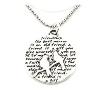 Kevin N Anna Studio Sterling Silver Pendant Necklace with Etched BIRDS Celebrates FRIENDSHIP