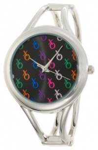 XOXO Women's XO1084 Colorful Dial Silver-tone Bangle Watch