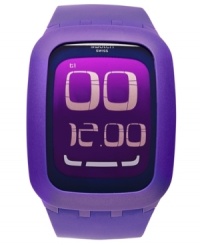 This perfectly purple digital watch from Swatch's Touch Purple collection boasts innovative touch-screen technology, making it a multi-functional accessory.