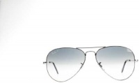 Ray Ban RB3025 Large Aviator Sunglasses - 004/78 Gunmetal (Crystal Polarized Blue Gradient Gray Lens) - 55mm