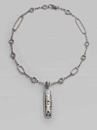 From the Bedeg Collection. A basketwoven rectangular pendant is suspended on a Sautoir chain.Sterling silver Length, about 18 Pendant length, about 2½ Pendant width, about ½ Lobster clasp closure Made in Bali 