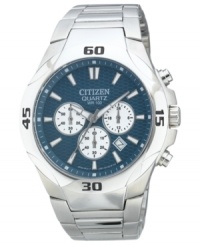 A precise chronograph watch built with stainless steel from Citizen's Quartz collection.