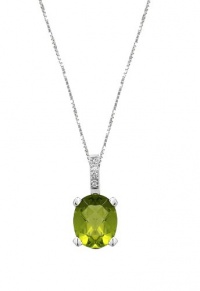 Effy Jewlery Peridot and Diamond Pendant in 14k Gold, 1.57 TCW