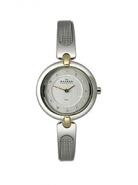 Skagen Women's 354SGSC Steel Collection Crystal Accented Mesh Two Tone Stainless Steel Bracelet Watch