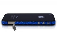 iPhone 4S Sparkling Glitter Vinyl Antenna Wrap for AT&T , Sprint, and Verizon - Midnight Blue