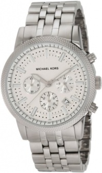 Michael Kors Watches Men's 5 link Silver Chrono (Silver)