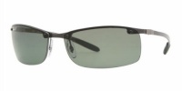 Ray Ban Sunglasses RB8305 Tech 082/9A Dark Carbon/Polarized Green, 64mm