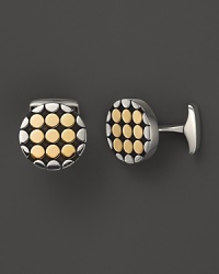 John Hardy Men's Dot 18K Gold and Sterling Silver Round Cufflinks