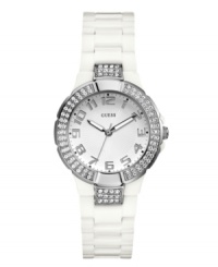 White hot with icy sparkle: a refined watch by GUESS.