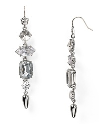 These effortless Juicy Couture earrings flaunt a linear shape, but it's really the sparkling crystal cluster that gives this look its wow factor.