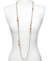 Exotic-inspired jewelry is a chic way to update your wardrobe this season, and T Tahari's beaded necklace is a bold choice. It's coral beads and gold-tone stations add a colorful flourish to every neckline.