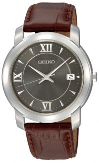 Seiko Men's SGEE99 Strap Charcoal Dial Watch