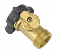 Gilmour Brass Garden Hose Connector With Shut-Off Valve 03V