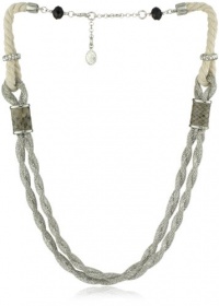 Jessica Simpson Rope Items Silver Tone Mesh Necklace