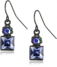 1928 Jewelry Blue Square Drop Earrings