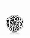 This sterling silver design features oceanic, wave-like curls. Charm by PANDORA.