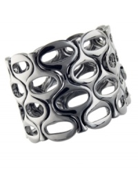 Style&co.'s casted bracelet is a versatile piece designed to complement a variety of styles in your wardrobe, while the stretch design makes it easy and comfortable to wear. Crafted in hematite tone mixed metal. Approximate diameter: 2 inches.