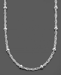 Heighten your look with a timeless addition. Giani Bernini necklace features a chic, Singapore chain with beaded details. Crafted in sterling silver. Approximate length: 24 inches.