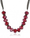 Kenneth Cole New York Modern Garnet Red Faceted Bead Necklace