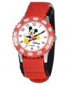 M-I-C-K-E-Y! Help your kids be on time with this fun Time Teacher watch from Disney. Featuring everyone's pal, Mickey Mouse, the hour and minute hands are clearly labeled for easy reading.