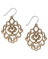 If you're open to the idea of something different, Lucky Brand's openwork drop earrings are essential. Crafted from gold-tone mixed metal, the patterned pair offers a different, yet dazzling, design option. Approximate drop: 2 inches