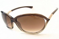 Tom Ford Jennifer FT0008 Sunglasses - 38F Transparent Brown (Gradient Brown Lens) - 61mm