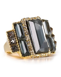 A bit vintage glamor, a bit statement piece, this Alexis Bittar ring styles your look sculptural.