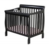 Dream On Me 3 in 1 Aden Convertible Mini Crib, Black