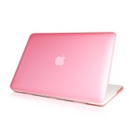 TopCase Rubberized Pink Hard Case Cover for Macbook White 13 (A1342/Latest) with TopCase Mouse Pad