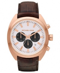 Michael Kors Men's 'Dean' Brown Leather Chronograph Watch - MK8271