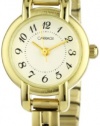 Carriage Women's C3C597 Gold-Tone Petite Round Case Gold-Tone Stainless Steel Expansion Band Watch