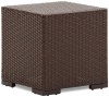 Strathwood Griffen All-Weather Wicker Side Table, Dark Brown