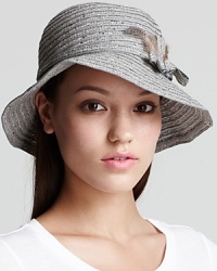 This oh-so-refined cloche from August Accessories plucks its style right from the runways, with natty feathered accents.