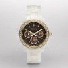 Fossil Stella Resin Watch - Pearlized White with Gold-Tone